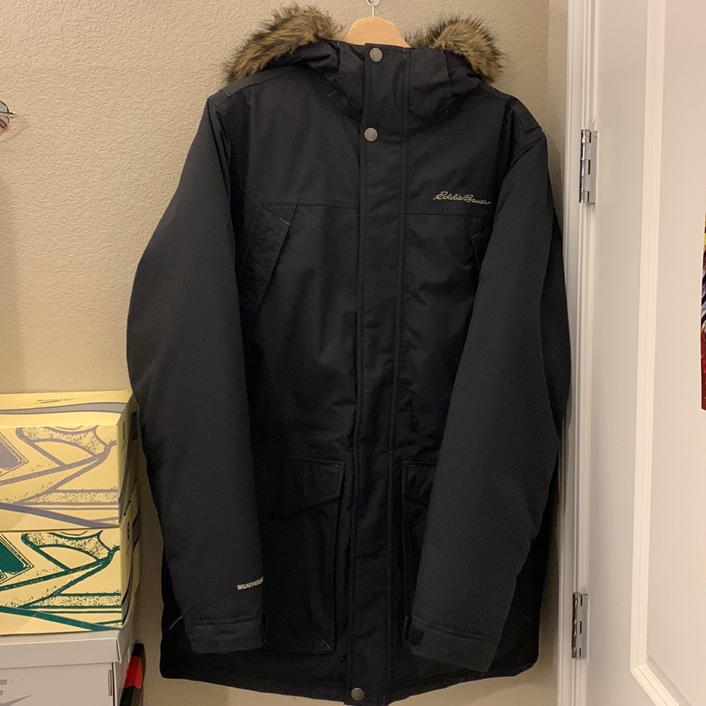 Black Eddie Bauer Superior Down Parka, Size M